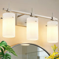 SOLFART Brushed Nickel Bathroom Light Fixtures, 3-Light Modern Vanity Light by SOLFART
