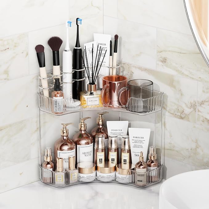 Asayuee 2-Tier Corner Bathroom Counter Organizer - Image 5
