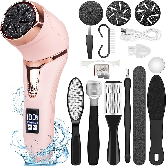 Electric Callus Remover for Feet, Rechargeable Foot Callus Remover Pedicure by Hoxida