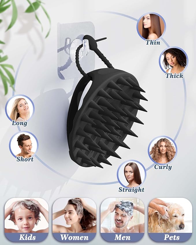 Manmihealth Large Hair Scalp Scrubber, One-piece Silicone Scalp Massager - Image 6