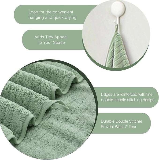 18 Piece Family Bath Towel Set Include 6 Bath Towels, 6 Hand Towels and 6 - Image 7