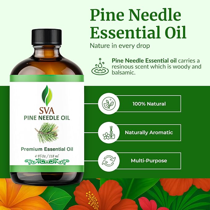 SVA Pine Needle Essential Oil – 4 Fl Oz – 100% Natural Pine Needle Oil - Image 2