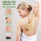 Dry Brushing Body Brush, Natural Boar Bristle Dry Brush, Bamboo Exfoliating Body - Image 4