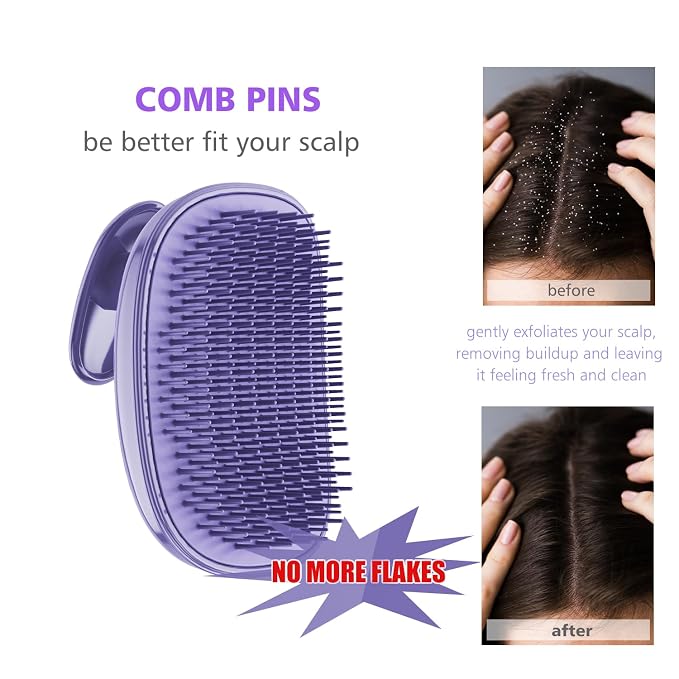 2-in-1 Scalp Massager Shampoo Brush, Scalp Scrubber, Exfoliator Brush - Image 5