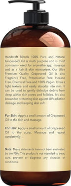 Handcraft Blends Grapeseed Oil | 100% Pure and Natural | Bath & Body Oil | - Image 3