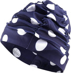 Swim Caps for Women Swimming, Comfort Pleated Swimming Cap for Long Hair by PICKAHAT
