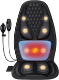 Back Massager with Heat with 8 Motors, Massage Chair Pad, Seat Massager with by COMRELAX