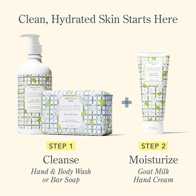 Beekman 1802 Goat Milk Hand Cream – Glacial Mint & Eucalyptus – Scented – 2 oz - Image 6