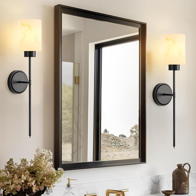 Black Wall Sconces Set of 2 - Image 6