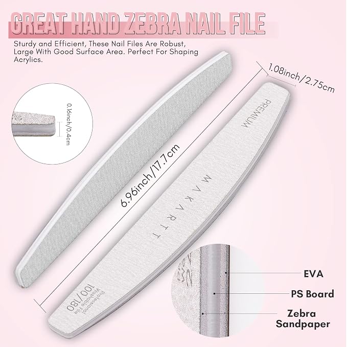Makartt Nail File: 100/100 Grit Emery Boards - Image 5