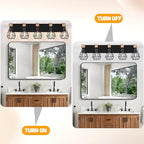 FadimiKoo 5-Light Farmhouse Wood Wall Sconces Lighting, Rustic Bathroom Wall - Image 4