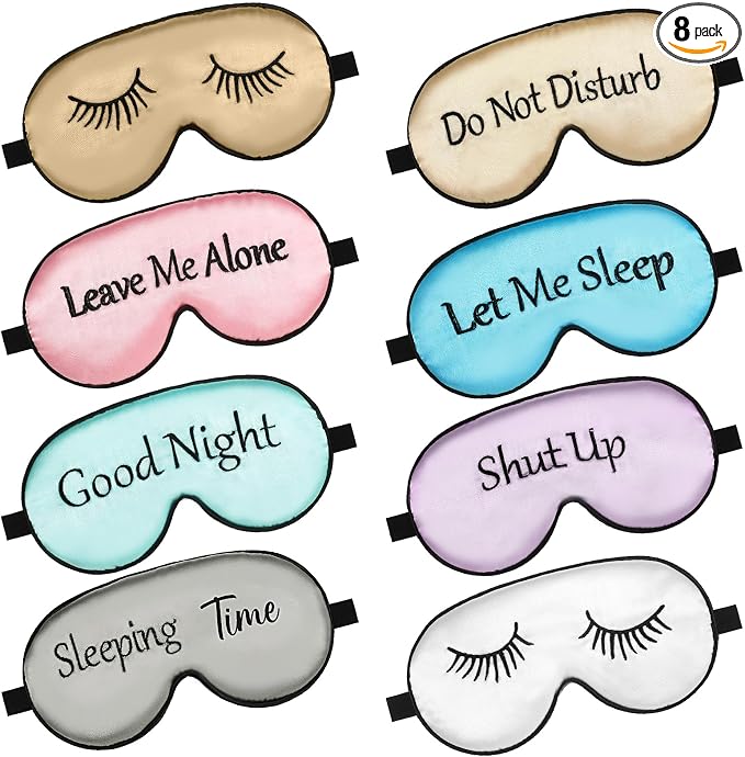 8 Pieces Funny Sleep Mask Silk Eye Mask by Geyoga
