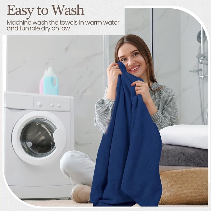 VitalCozy Set of 6 Large Bath Towels - Image 7