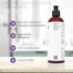 PURA D’OR 16 Oz Organic Anti-Cellulite Massage Oil - Image 6
