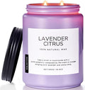 M&SENSE Lavender Citrus Candles, 19.4oz 110H Burn Time Large Natural Soy Candles by MSENSE