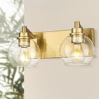 Bathroom Light Fixtures, 2 Light Brushed Gold Vanity Light, Modern Wall Sconces - Image 7