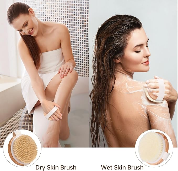 2-in-1 Wood Body Brushes - Image 2
