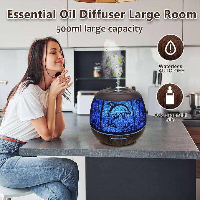 Essential Oil Diffuser for Home, 500ML Aromatherapy Diffusers for Essential - Image 3