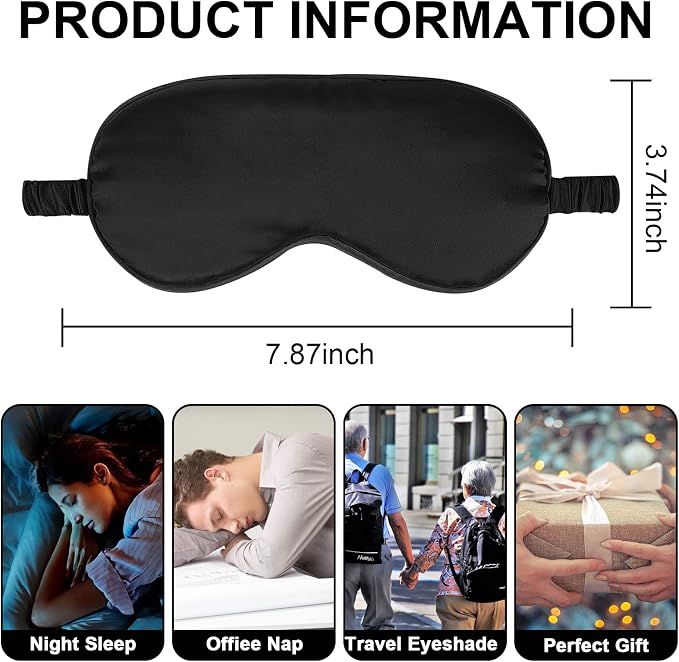 2Pack Silk Sleep Mask, Eye Mask - Image 2
