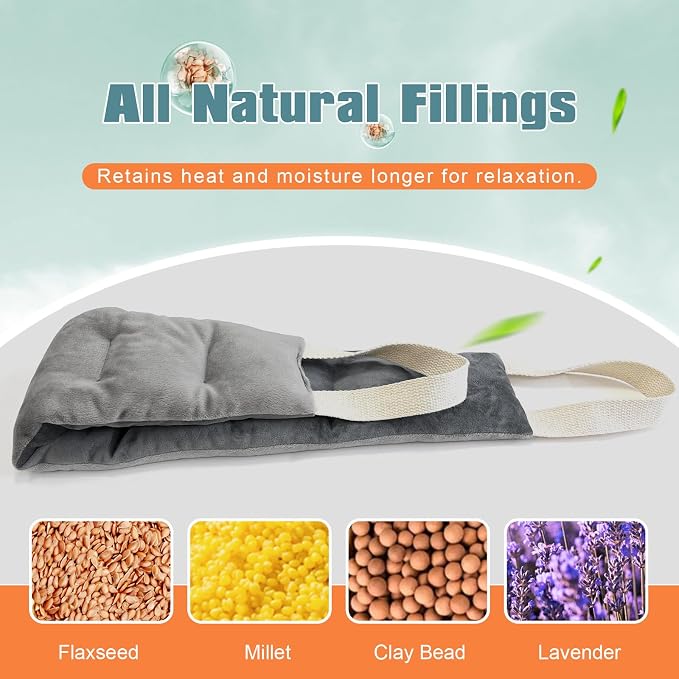 uncn Heating Pad for Neck Shoulders and Back Microwavable Wrap Weighted Neck - Image 3