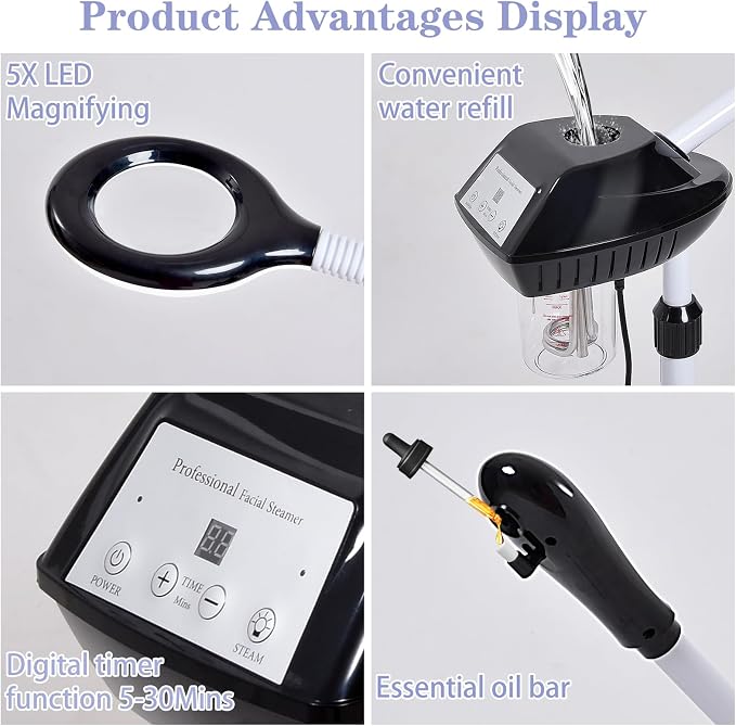 Professional Facial Steamer, 2 in 1 Facial Steamer - Image 5