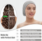 Sleep Cap Bonnet for Sleeping, Adjustable Cooling Ice Silk Lined Hair Bonnets - Image 3