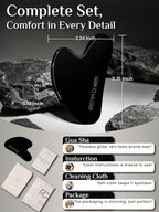 Rena Chris Gua Sha Facial Tools: Natural Obsidian Guasha Tool - Image 2