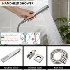 Midanya Shower System with Tub Spout, Bathtub Shower Faucet Set with Square - Image 7