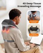 CILI Cordless Massager for Pain Relief Deep Tissue, Shiatsu Neck Back Massager - Image 3