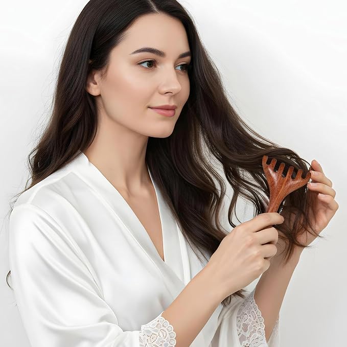 3 Pack Wooden Massager Comb Gua Sha Scraping Massages 6 Claws Meridian Massager - Image 5