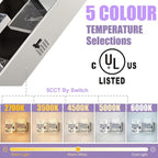 Modern LED Bathroom Light Fixtures Dimmable 2-Light Chrome Vanity Light - Image 3