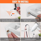 YUET Hair Dryer Holder Hairdryer Station Wall Mounted Shelf Bracket - Image 4