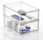 mDesign Plastic Stackable Bathroom Storage Organizer Bin - Image 8