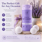 Magnesium Lavender Bath Bombs Gift Set – XL Epsom Salt Bath Bombs - Image 9