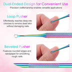 Dual Ended Nail Cuticle Pusher, 100/180 Grit Sandpaper Sheets Cuticle File - Image 4