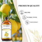 EUQEE Lemon Essential Oil with Glass Dropper, DIY Soap, Humidifier, Candle - Image 3