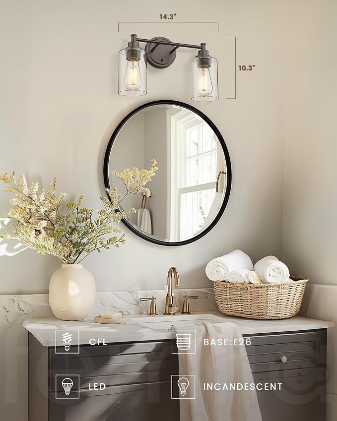 FEMILA Bathroom Vanity Light, Vanity Lighting fixtures, Modern Wall Sconce - Image 2