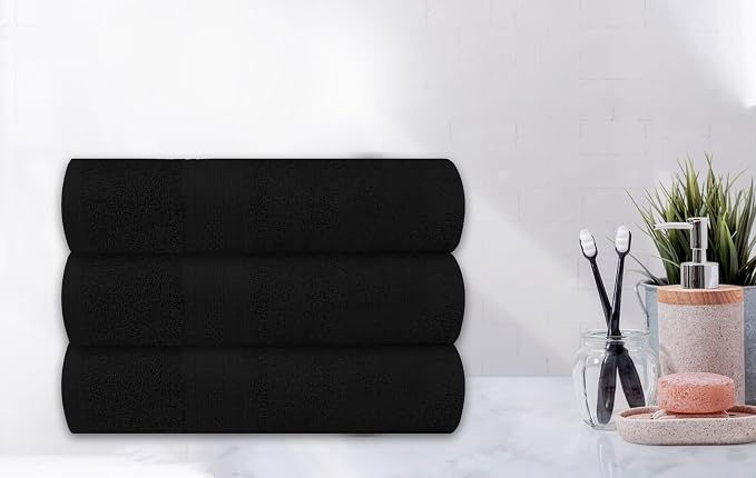 Bulk Large Bath Towels Set of 12 – 100% Cotton Terry – 24" x 50" – Quick Dry - Image 3
