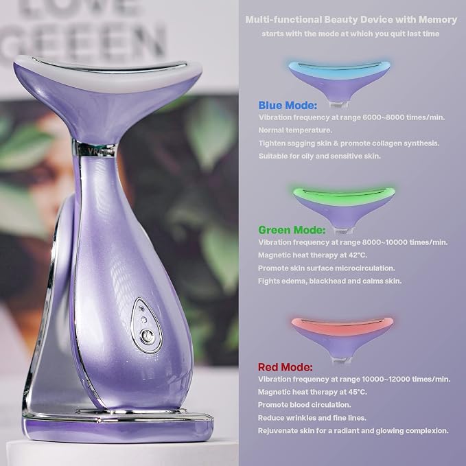 VRAIKO Lily Neck Face Massager, Face Sculpting Tool, Skin Rejuvenation Device - Image 2