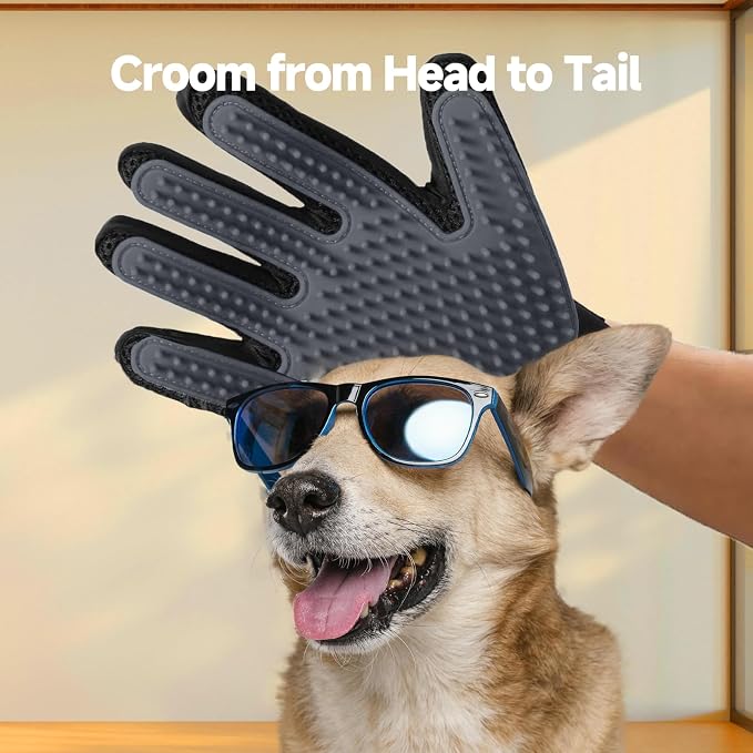 NVNAN Pet Hair Removal Glove for Dogs & Cats, Bathing and Washing, Safe for - Image 2