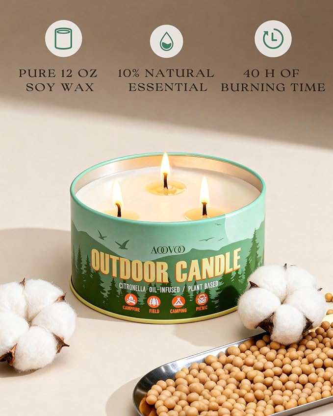 AOOVOO Citronella Candles Outdoor - Image 4