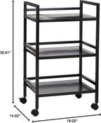Amazon Basics 3-Tier Metal Rolling Utility Cart, Storage Organizer, Mobile - Image 8