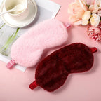 2 Pcs Plush Eye Mask Soft Sleeping Blindfold Eye Cover Comfortable Furry Faux - Image 6