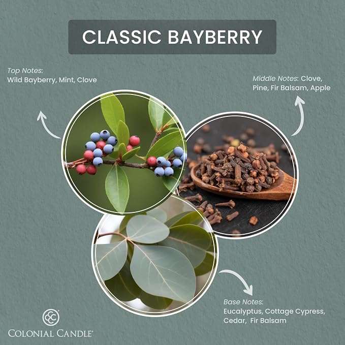 Colonial Candle Bayberry Scented Candle Jar, Highly Fragranced Candles - Image 2