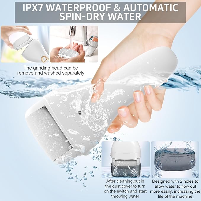 Electric Callus Remover for Feet, Professional Pedicure Kit Rechargeable Foot - Image 6