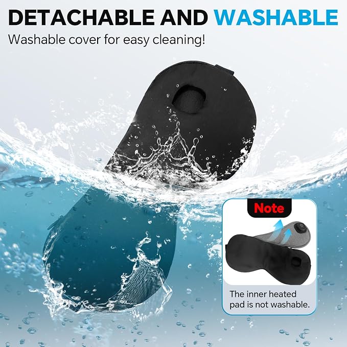 Cordless Heated Eye Mask for Dry Eyes Relief, - Image 5