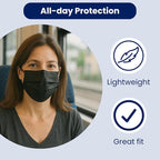MAGICARE USA Made Black Face Masks, Disposable - Image 3