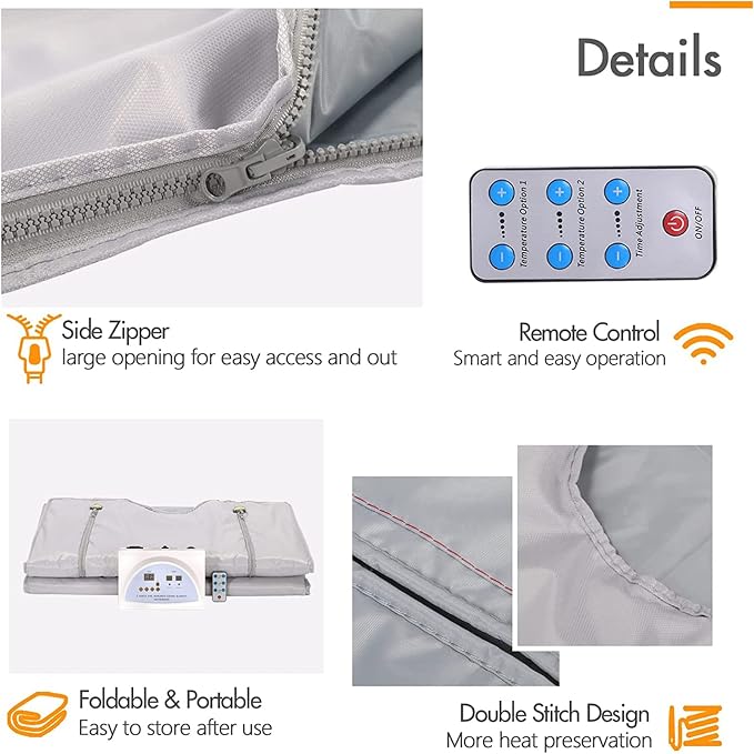 Home Sauna Blanket, Detox Slimming Heated Blanket - Image 7