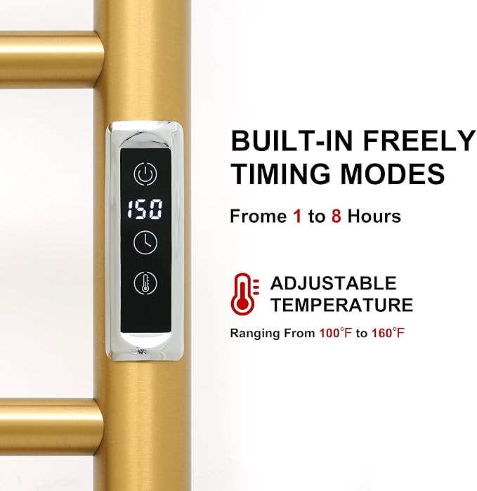 Electric Towel Warmer Rack, Heating Towel Warmer, Timer & Temperature Control - Image 3