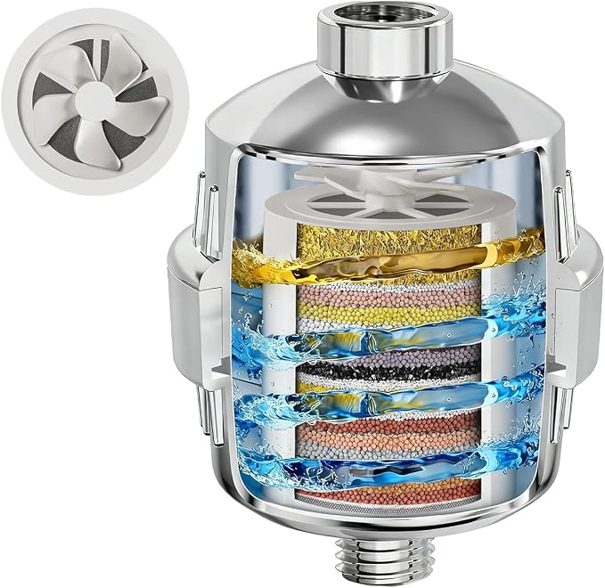 25-Stage Shower Filter with Enhanced KDF, Revitalizes Hair, Skin & Nails. by CraftedtoPerfection